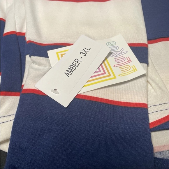 LuLaRoe Navy and White Pullover Hoodie Women’s 3X lightweight NWT - Picture 5 of 5